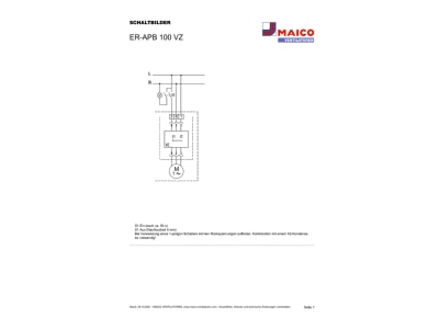 Schaltbild Maico ER APB 100 VZ Ventilator