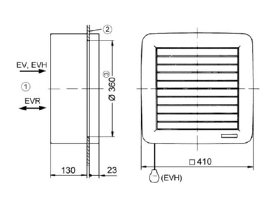 Mazeichnung Maico EV 31 Ventilator