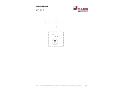 Circuit diagram Maico EC 30E Ceiling fan 0 03699999kW
