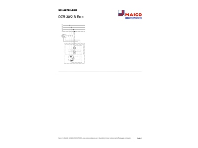 Schaltbild Maico DZR 30 2 B E Ex e Axial Rohrventilator ex geschuetzt DN 300