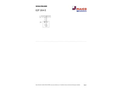Schaltbild Maico EZF 20 4 E Wandeinbau Ventilator 30W 500cbm h IP54