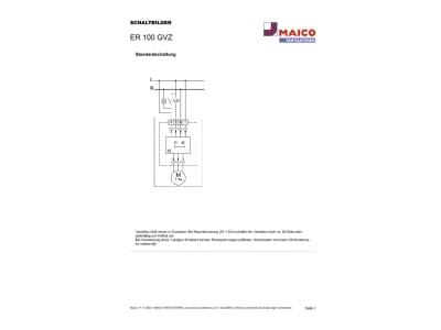 Circuit diagram Maico ER 100 GVZ Ventilator for in house bathrooms
