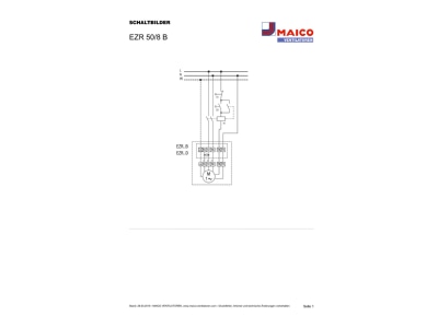 Circuit diagram Maico EZR 50 8 B Duct fan 4100m  h
