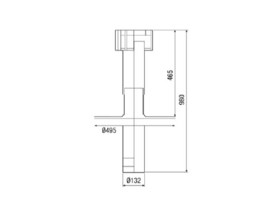 Dimensional drawing 1 Maico BS 125 Mounting strap
