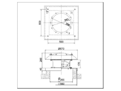 Mazeichnung Maico EZD 25 4 D Ventilator