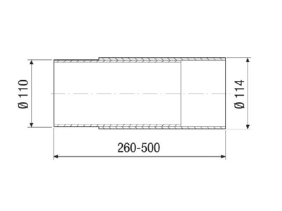 Maßzeichnung Maico WH 100 Wandhuelse Wand Deckenmont  NW100mm D 110 114mm