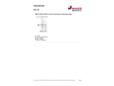 Circuit diagram Maico MK 20 two way shutter 200mm