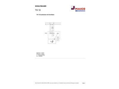 Circuit diagram Maico TH 10 Room thermostat