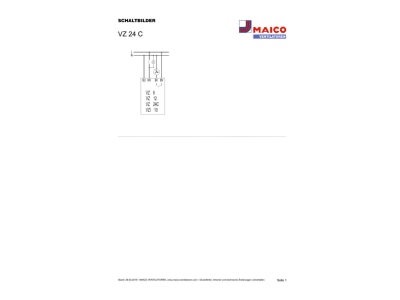 Circuit diagram Maico VZ 24 C Timer relay 90   1440s AC 230V