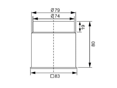 Dimensional drawing Maico ER AS Accessory for ventilator