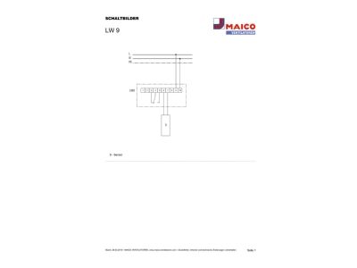 Circuit diagram Maico LW 9 Air flow switch
