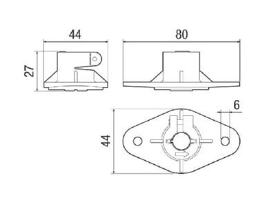 Dimensional drawing 2 Maico LW 9 Air flow switch