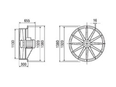 Mazeichnung Maico DAS 112 6 Wandventilator