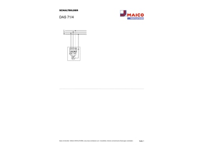 Schaltbild Maico DAS 71 4 Wandventilator