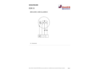 Schaltbild Maico EDR 31 Diagonal Ventilator