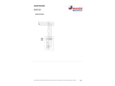 Schaltbild Maico EHD 20 Radial Dachventilator DN 200