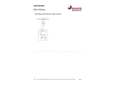 Circuit diagram Maico ECA 100 ipro Small room ventilator surface mounted
