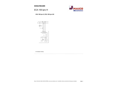 Schaltbild Maico ECA 100 ipro H Kleinraumventilator