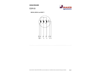 Circuit diagram Maico EDR 63 Duct fan 16250m  h
