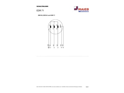 Circuit diagram Maico EDR 71 Duct fan 23140m  h
