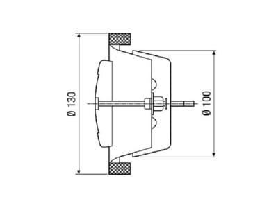 Dimensional drawing Maico TFA 10 Ventilation valve