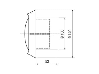 Dimensional drawing Maico TM V2A 10 Ventilation valve