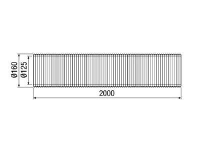 Dimensional drawing Maico MT R125 Round air duct