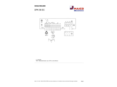Circuit diagram Maico DPK 56 EC Duct mounted ventilator 11700m  h
