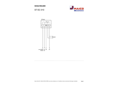 Circuit diagram Maico ST EC 010 Speed controller surface mounted
