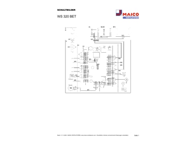 Circuit diagram Maico WS 320 BET Central air supply and  exhaust device
