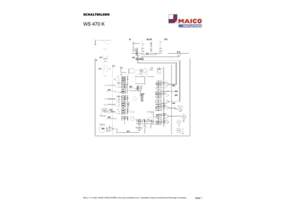 Circuit diagram Maico WS 470 K Central air supply and  exhaust device
