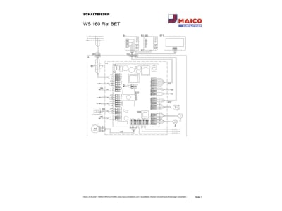 Circuit diagram Maico WS 160 Flat BET Central air supply and  exhaust device
