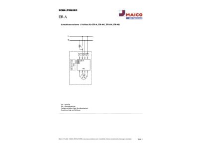 Schaltbild Maico ER A Abdeckung f  Ventilatoreinsatz