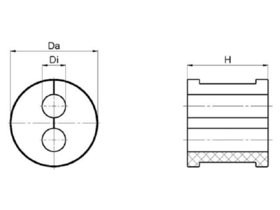 Dimensional drawing 1 Jacob F311 9005 26 Grommet 6mm
