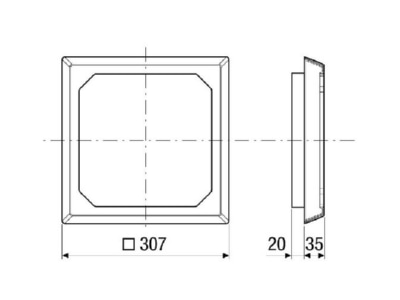 Dimensional drawing Maico ER SE EC for ventilator