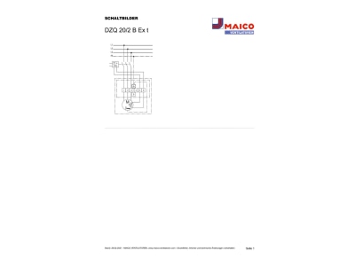 Circuit diagram Maico DZQ 20 2 B Ex t Ex proof ventilator
