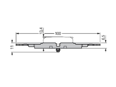 Dimensional drawing WAGO 221 2512 Accessory for terminal