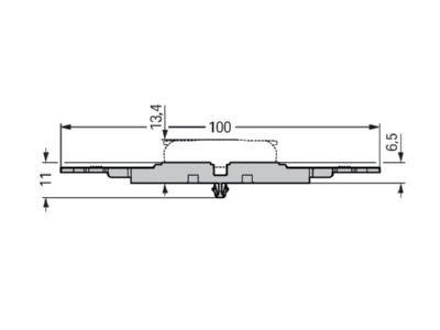 Dimensional drawing WAGO 221 2514 Accessory for terminal