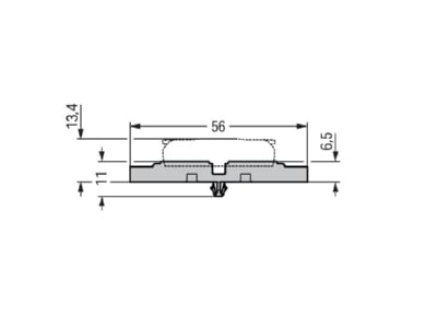 Dimensional drawing WAGO 221 2535 Accessory for terminal