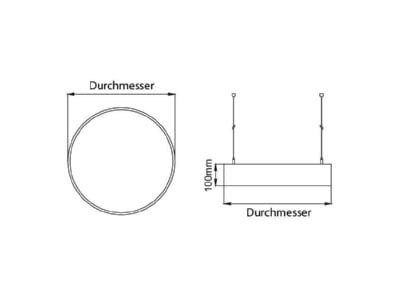 Mazeichnung Brumberg 13613173 LED Pendel Flaechenleuchte direkt 3000K