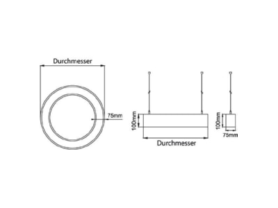 Mazeichnung Brumberg 13622164 LED Pendel Ringleuchte direkt 4000K