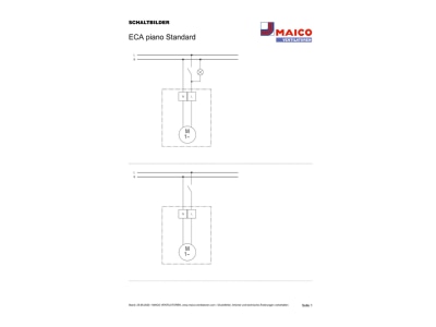 Circuit diagram Maico ECA piano Small room ventilator surface mounted
