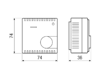 Dimensional drawing Maico THR 10 1 Room thermostat