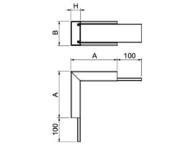 Mazeichnung OBO PLM IC 0410 FS Inneneck m Brandschutzgewebe