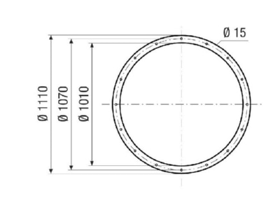 Dimensional drawing Maico GFI 100 for ventilator