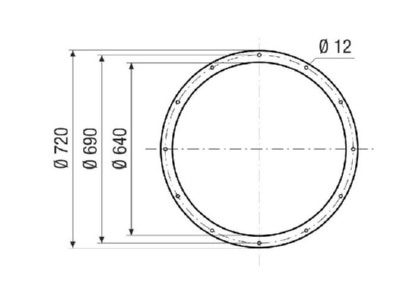 Dimensional drawing Maico GFI 63 for ventilator