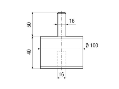 Dimensional drawing Maico GPI 221 400 for ventilator