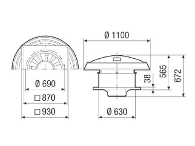 Dimensional drawing Maico KIT DAD 63 Accessory for ventilator