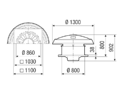 Dimensional drawing Maico KIT DAD 80 Accessory for ventilator