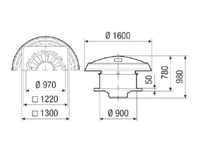 Dimensional drawing Maico KIT DAD 90 Accessory for ventilator